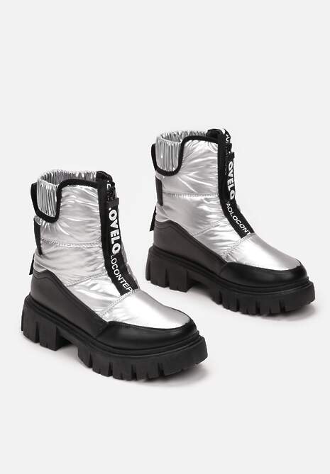 Srebrne Śniegowce na Grubej Podeszwie Rumisa