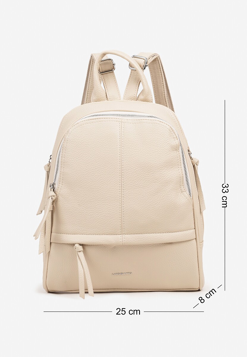 Czarny Plecak z Napisem i Ozdobnymi Suwakami Edelli