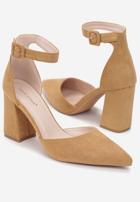 Brązowe Czółenka ze Szpiczastym Noskiem na Słupku Perseresa