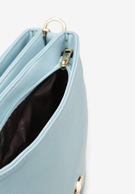 Niebieska Pikowana Torebka z Małą Ozdobą i Regulowanym Paskiem Selithi