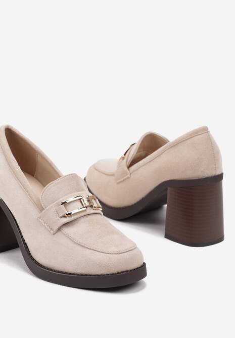 Beżowe Półbuty Velonna