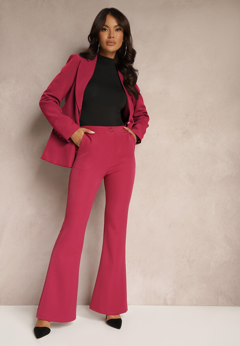 Brązowe Spodnie Dzwony High Waist Enyselle