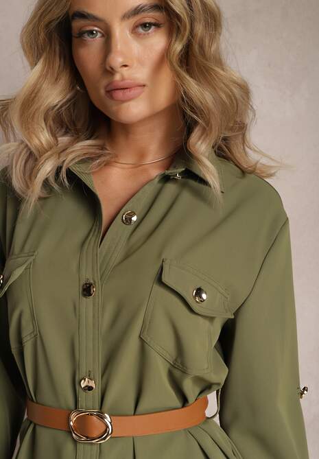 Ciemnozielona Sukienka Iylah