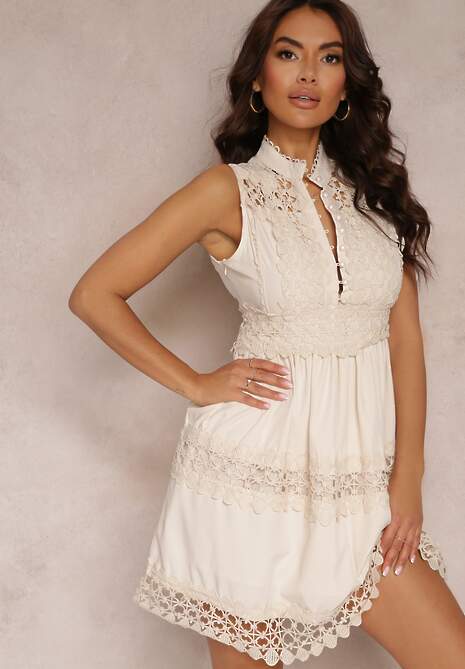 Jasnobeżowa Sukienka Athethra