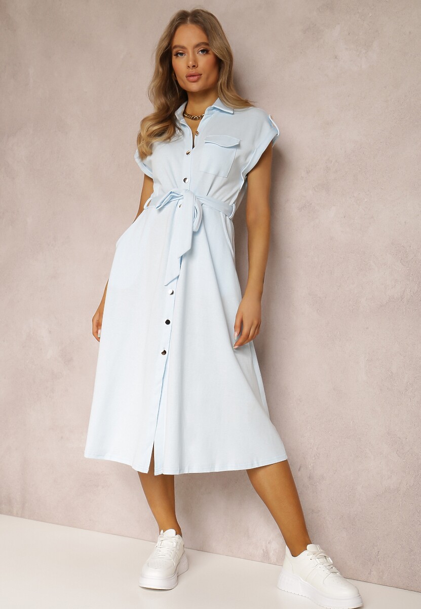 Jasnoniebieska Sukienka Koszulowa Eiditrite