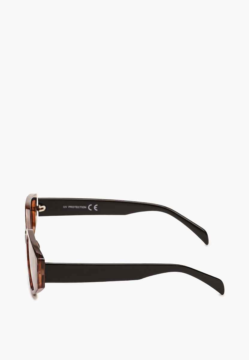 Ciemnobeżowe Nowoczesne Okulary Przeciwsłoneczne Givilia