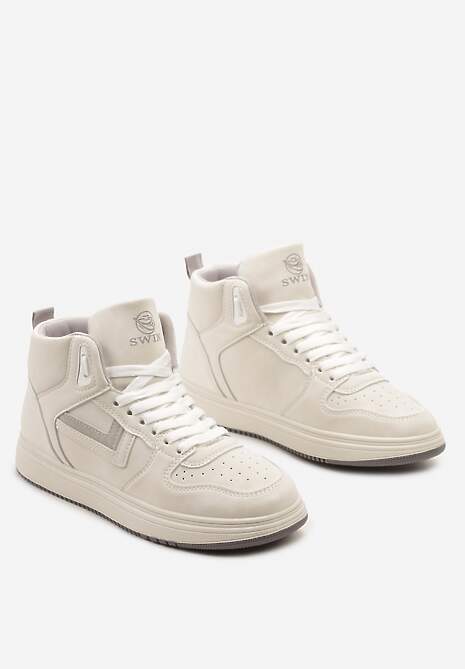 Beżowo-Szare Sneakersy Maeramia