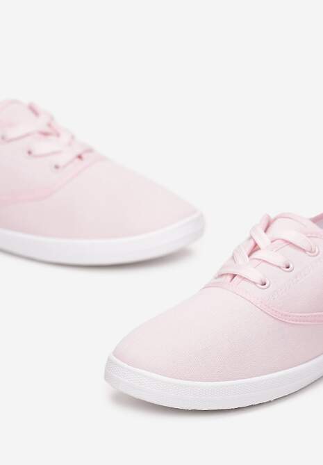 Różowe Sznurowane Tenisówki Przed Kostkę Jennessa