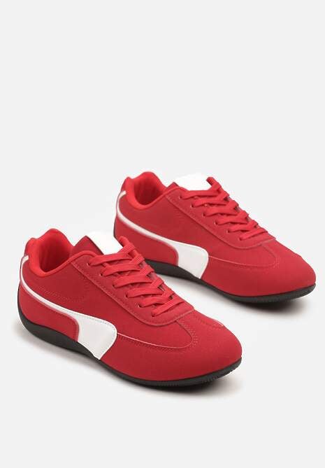 Czerwone Sneakersy Typu Klasyczne Tenisówki Zelritia