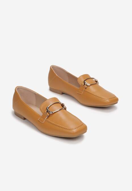 Ciemnobeżowe Mokasyny Salopea