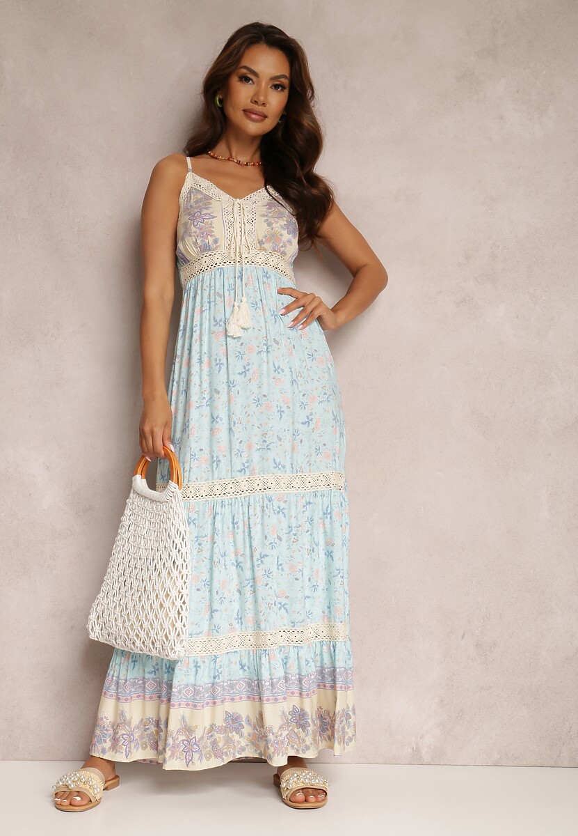 Jasnoniebieska Sukienka Fjorrit