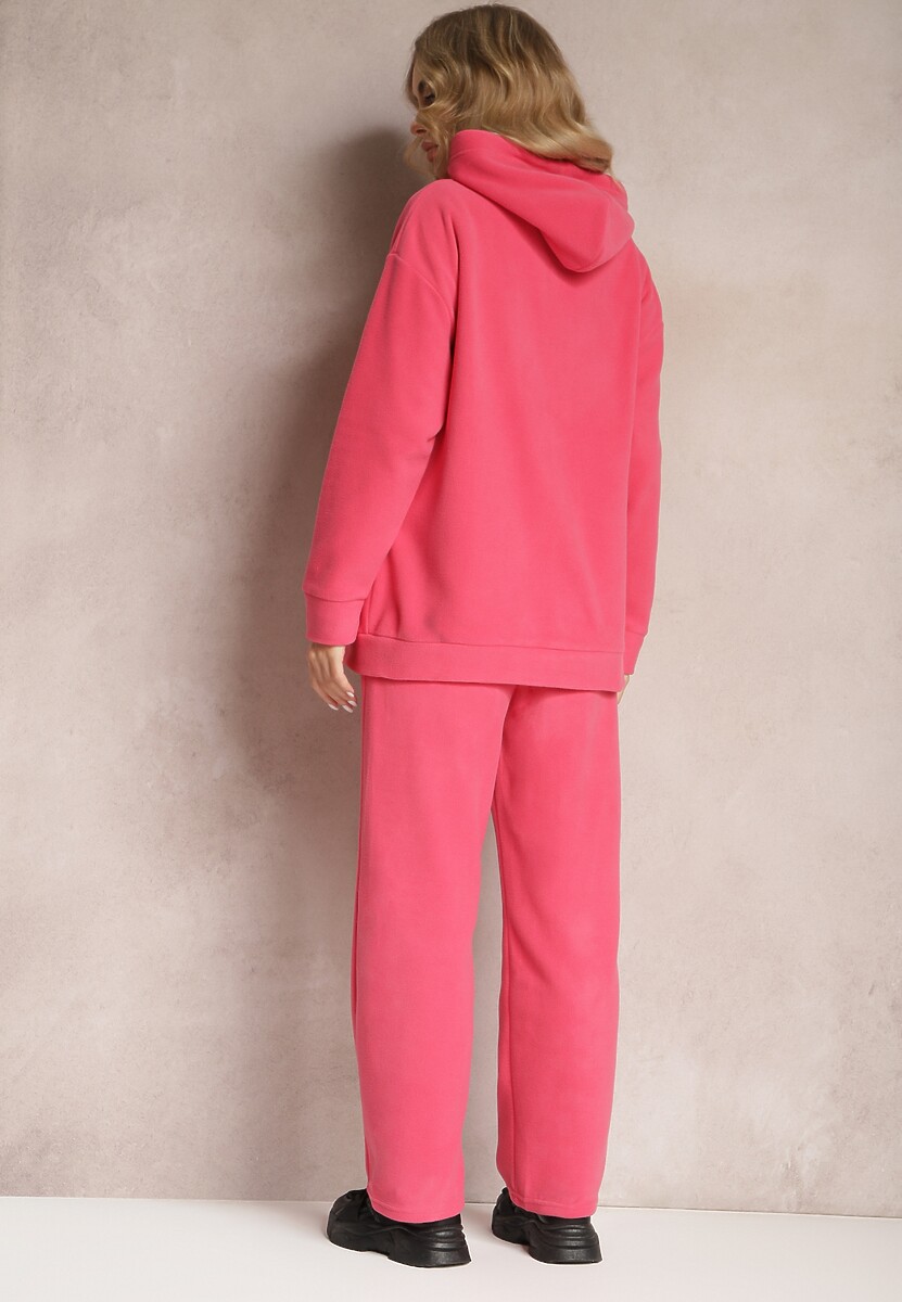 Czerwony 2-częściowy Komplet Ocieplany z Bluzą i Spodniami Enchante