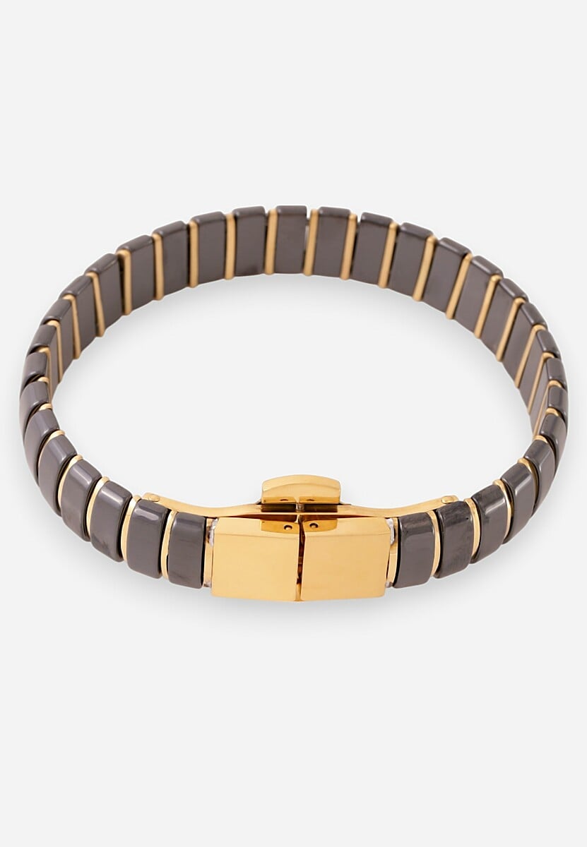 Czarna Bransoletka z Ozdobnym Zapięciem Venicia