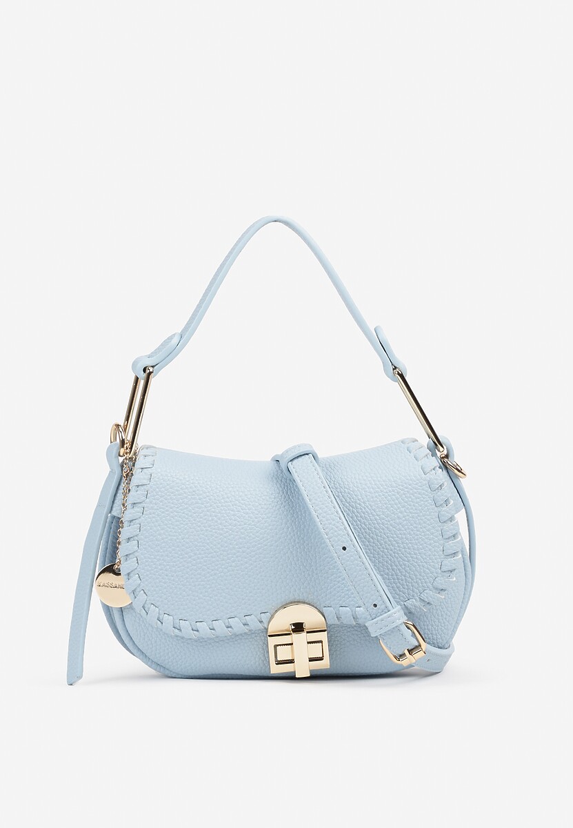 Jasnoniebieska Torebka Typu Bagietka z Dołączonym Paskiem Crossbody Nanoria