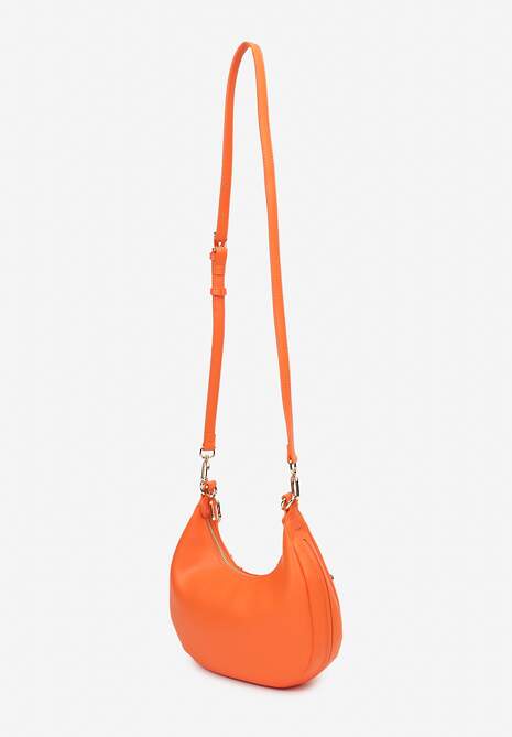 Pomarańczowa Mała Torebka ze Zdobieniem i Odpinanym Paskiem Wyneth