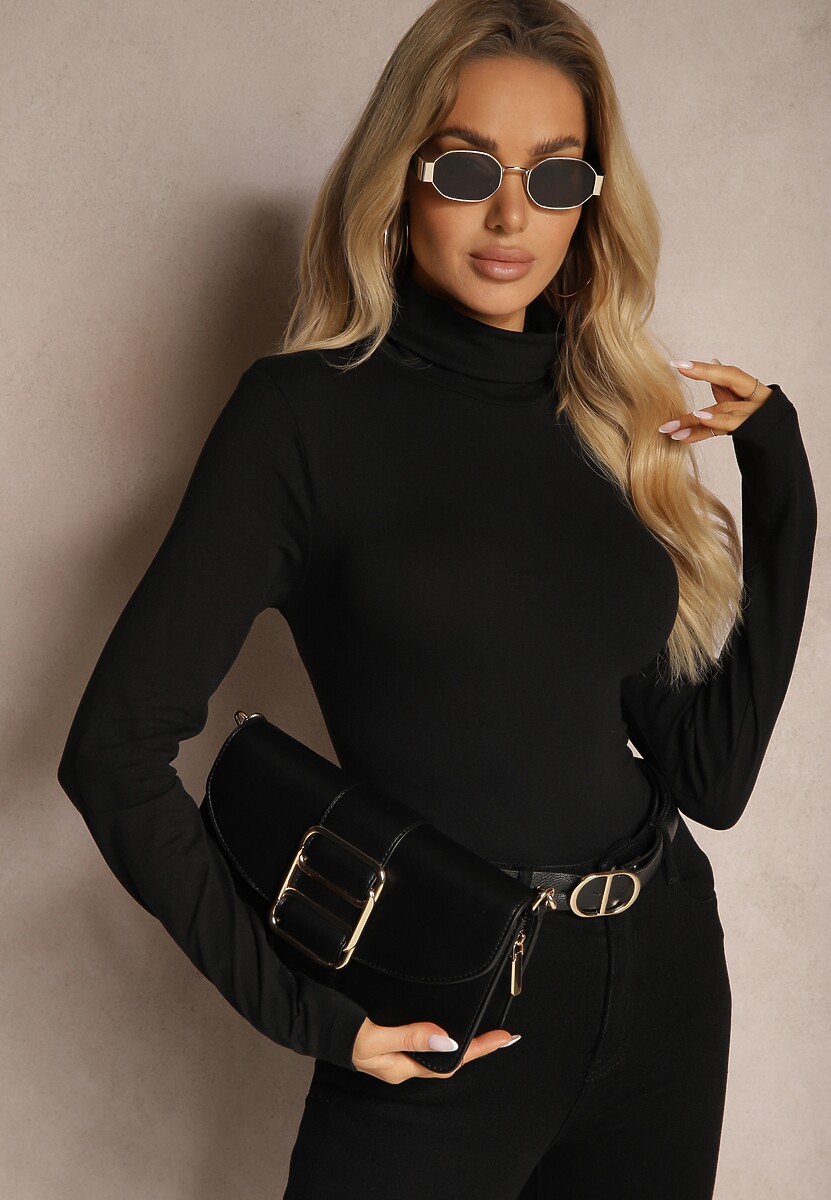 Biała Bluzka z Bawełny z Golfem Nerisja