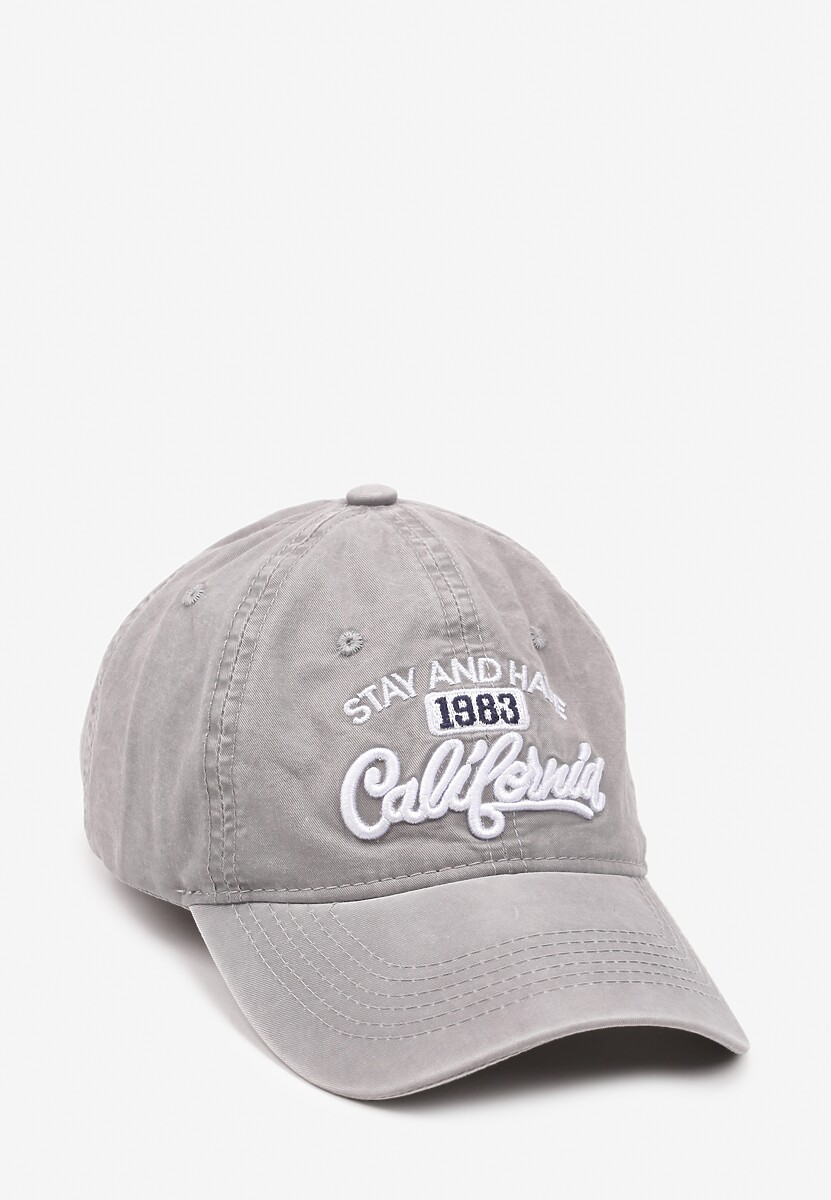 Granatowa Czapka z Daszkiem z Bawełny z Napisem Voviera