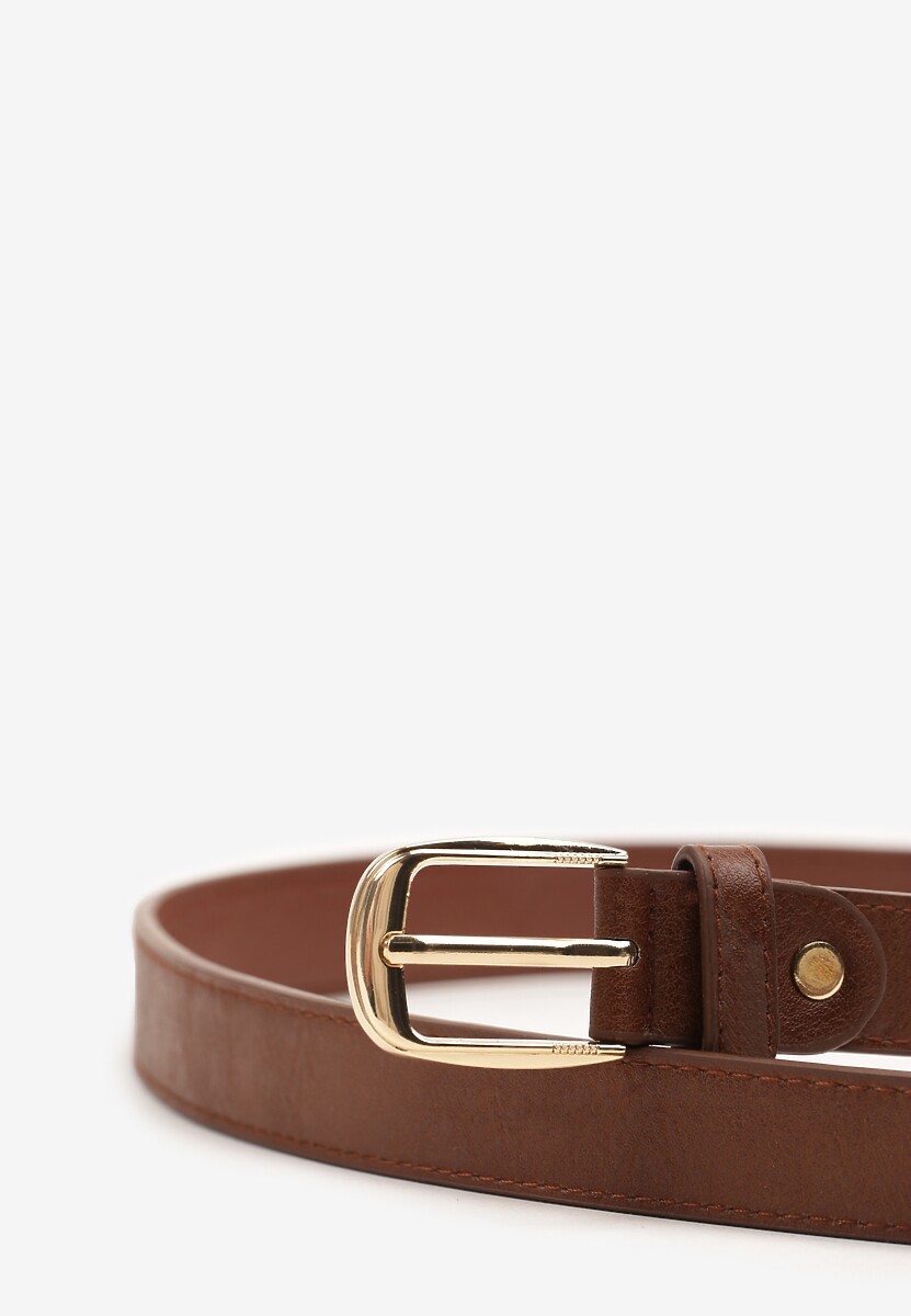 Brązowy Pasek Ozdobiony Klamrą Revaselle