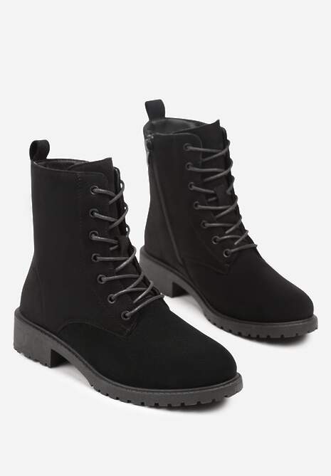Czarne Klasyczne Botki Workery Morienne