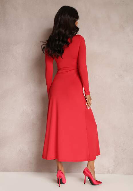 Czerwona Sukienka Polora