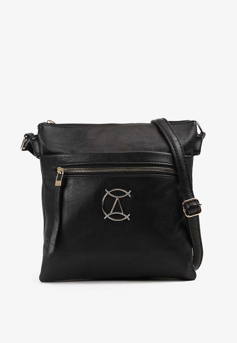 Szara Torebka Mała Kwadratowa z Suwakami na Pasku Liandriah