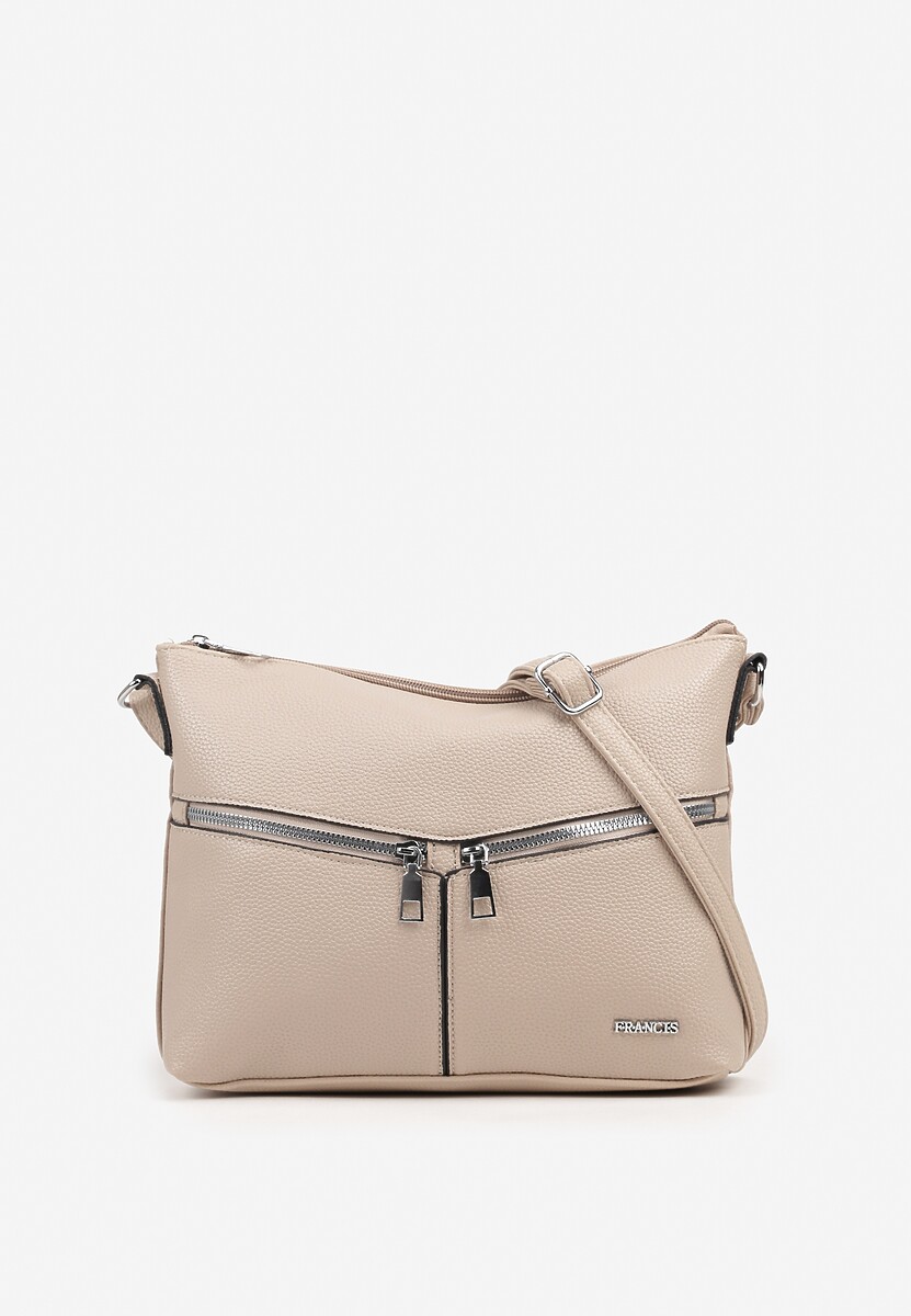 Czarna Torebka z Suwakami na Regulowanym Pasku Malovia