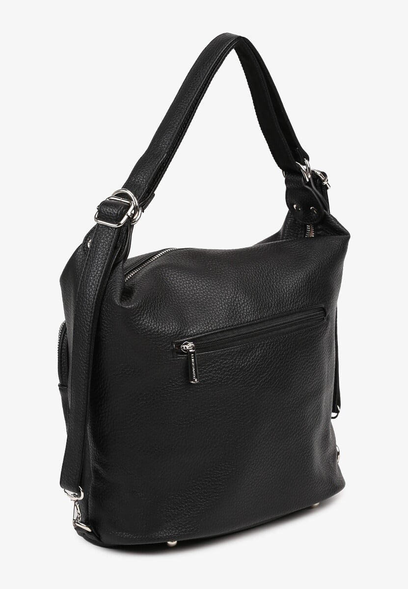 Czarna Torebka z Metalicznym Napisem Tevianea