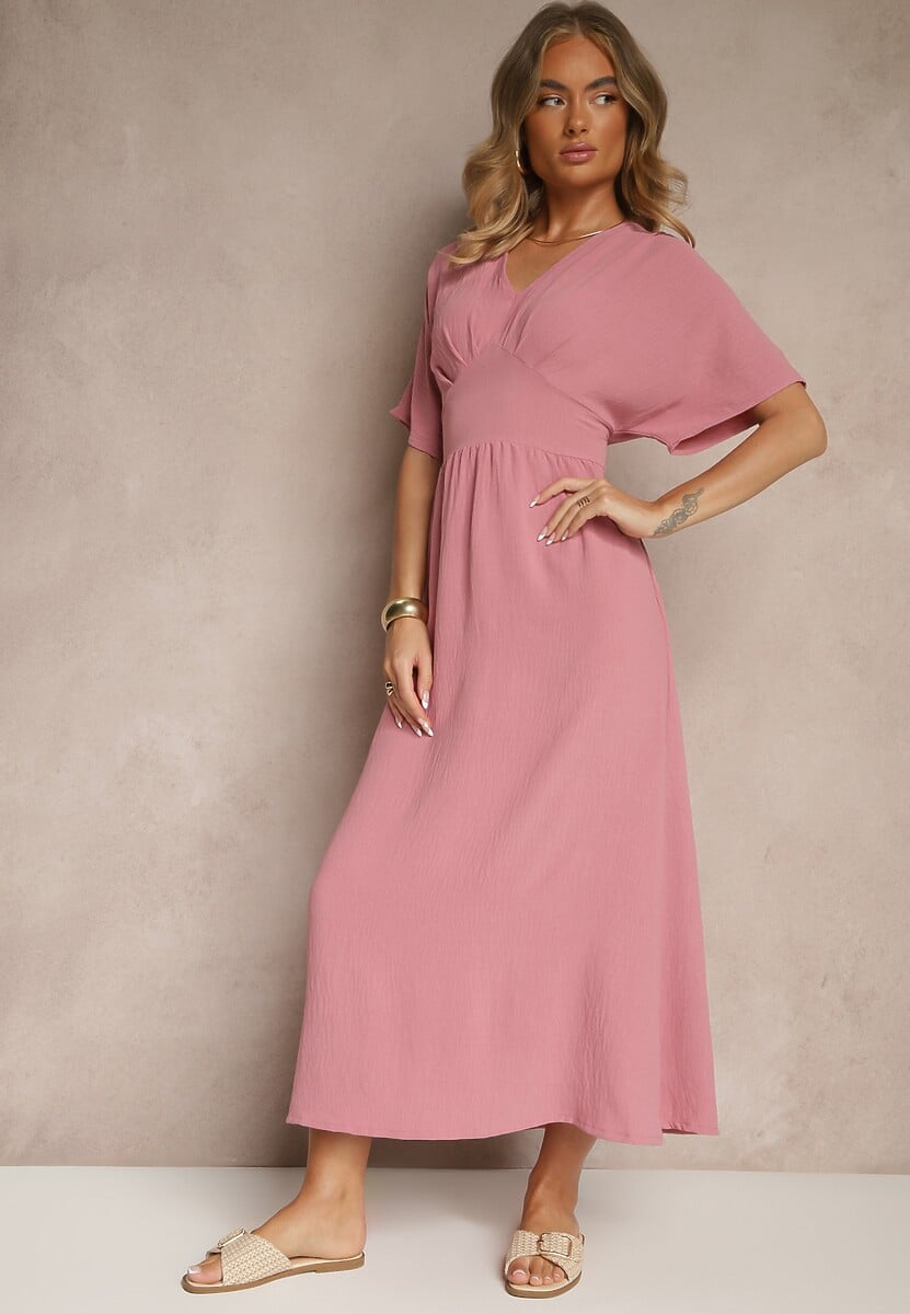 Czarna Sukienka z Bawełną i Marszczoną Górą Filaviela