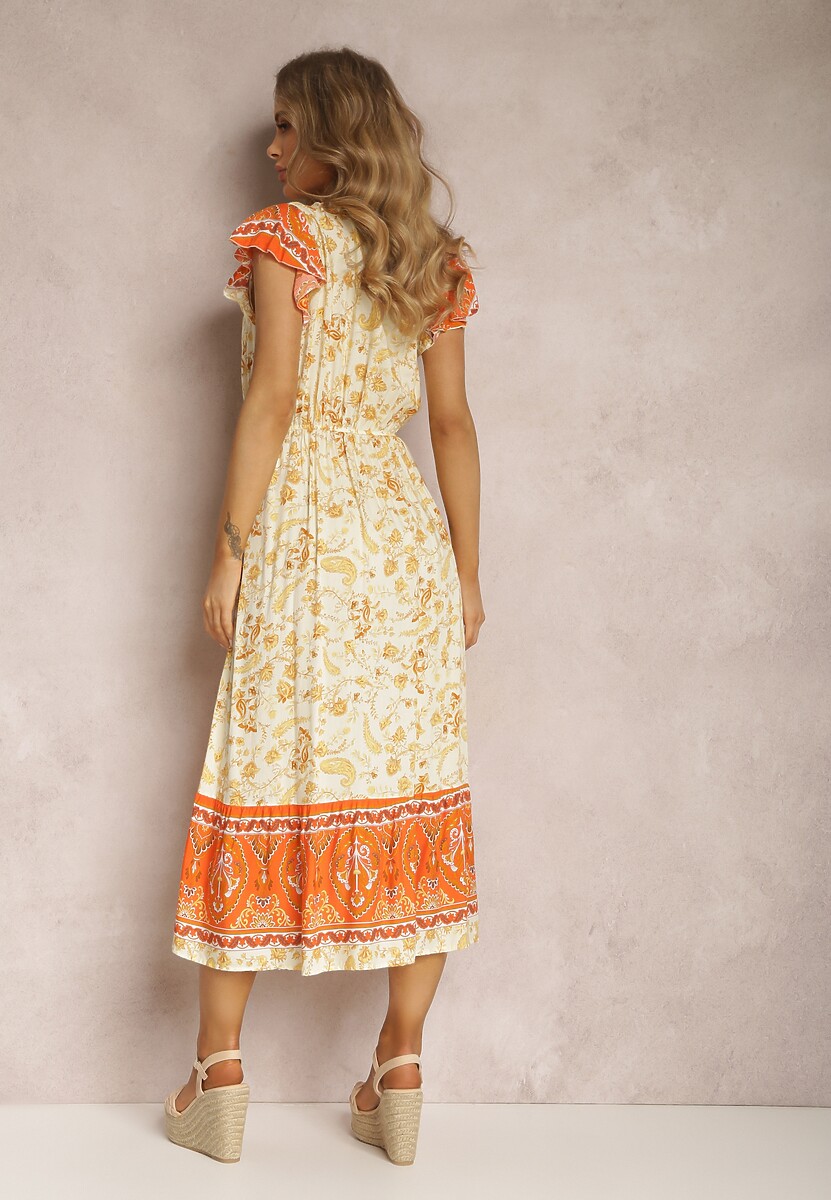 Żółta Sukienka z Wiskozy Dyniche