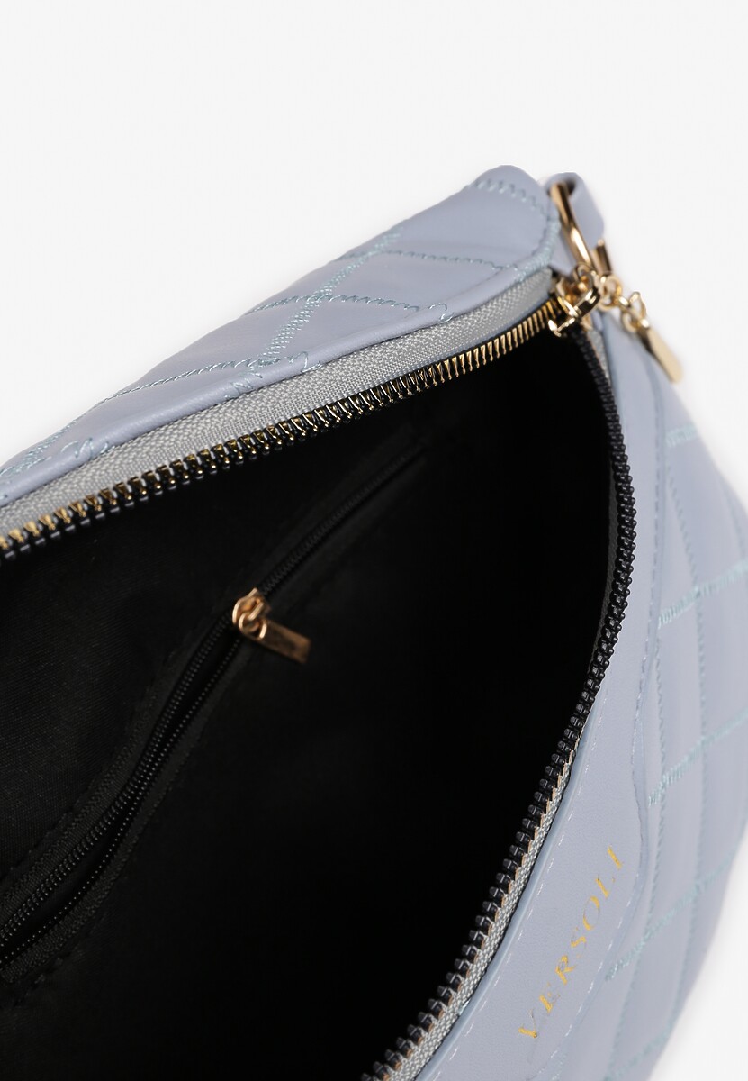 Niebieska Nerka Tłoczona Ozdobiona z Portmonetką i Napisem Ananne