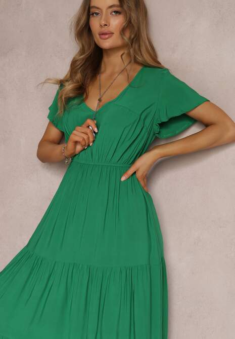 Zielona Sukienka z Wiskozy Jonmy