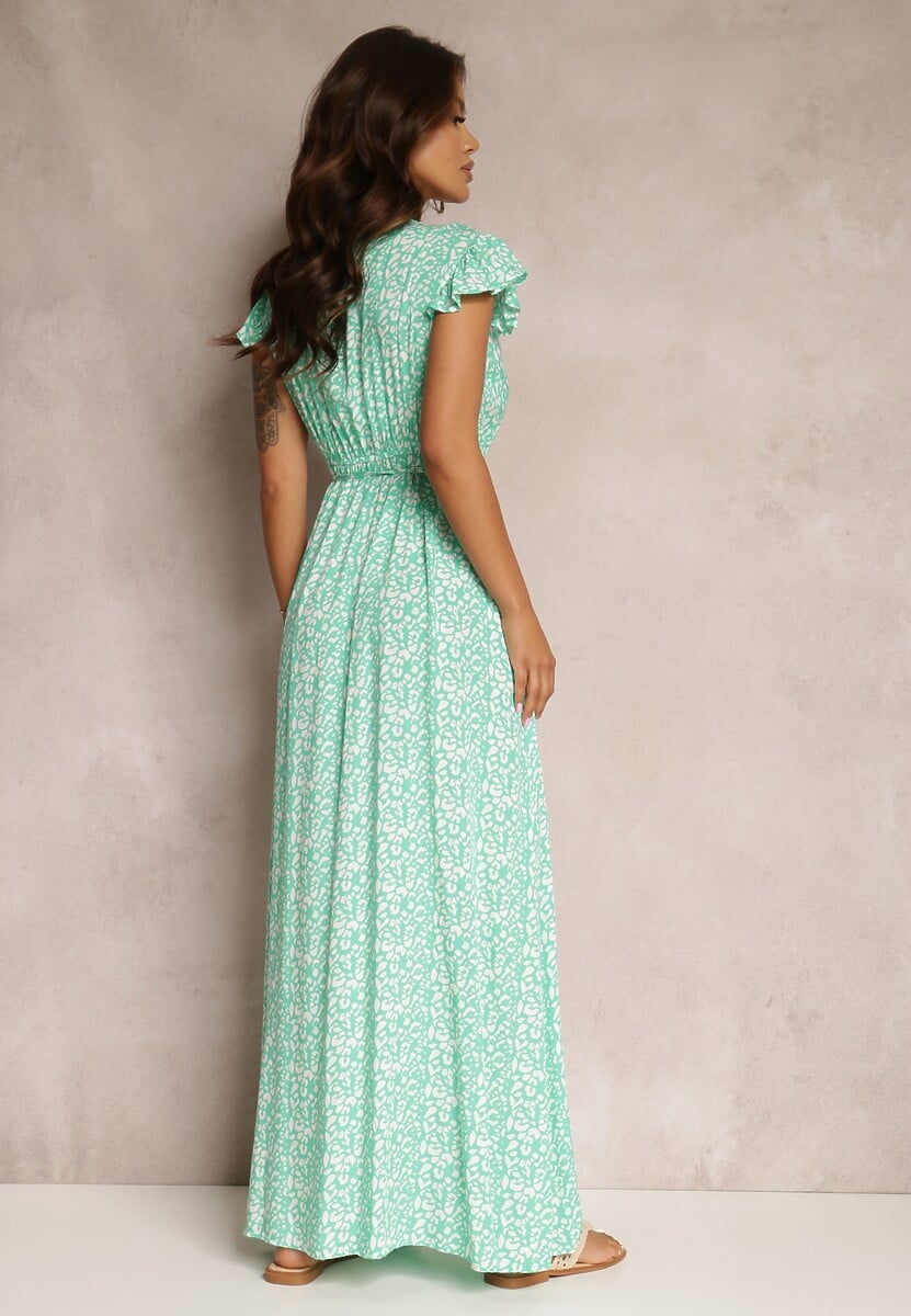Zielona Sukienka z Wiskozy Appamene