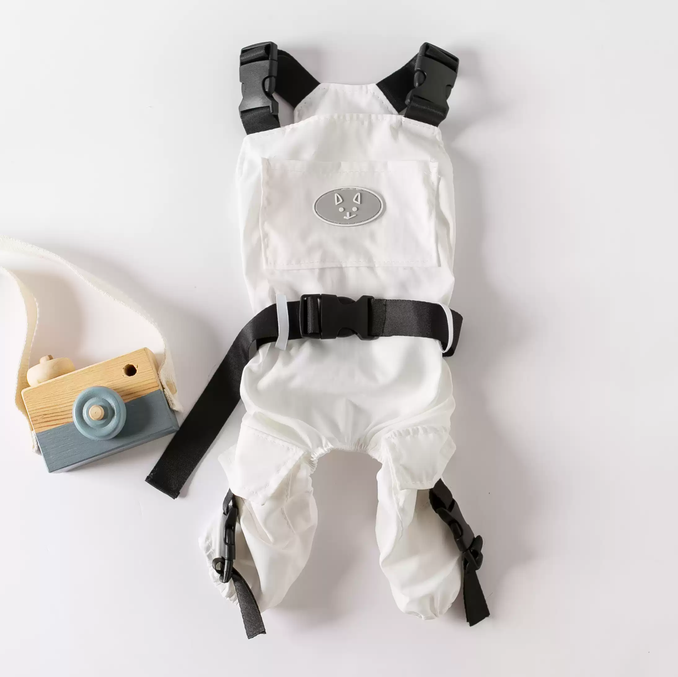 Workwear-Style 4-Legged Pet Overalls, Dog & Cat Outfit for Spring/Summer