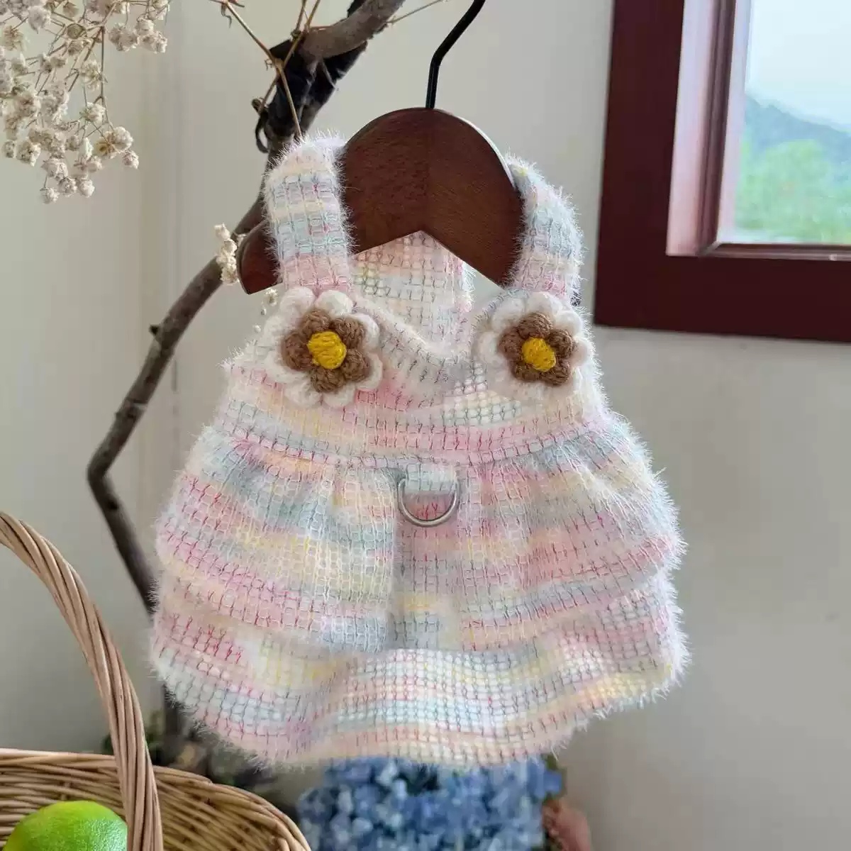 Autumn & Winter New Colorful Knitted Sweater Dress for Dogs & Cats - Warm