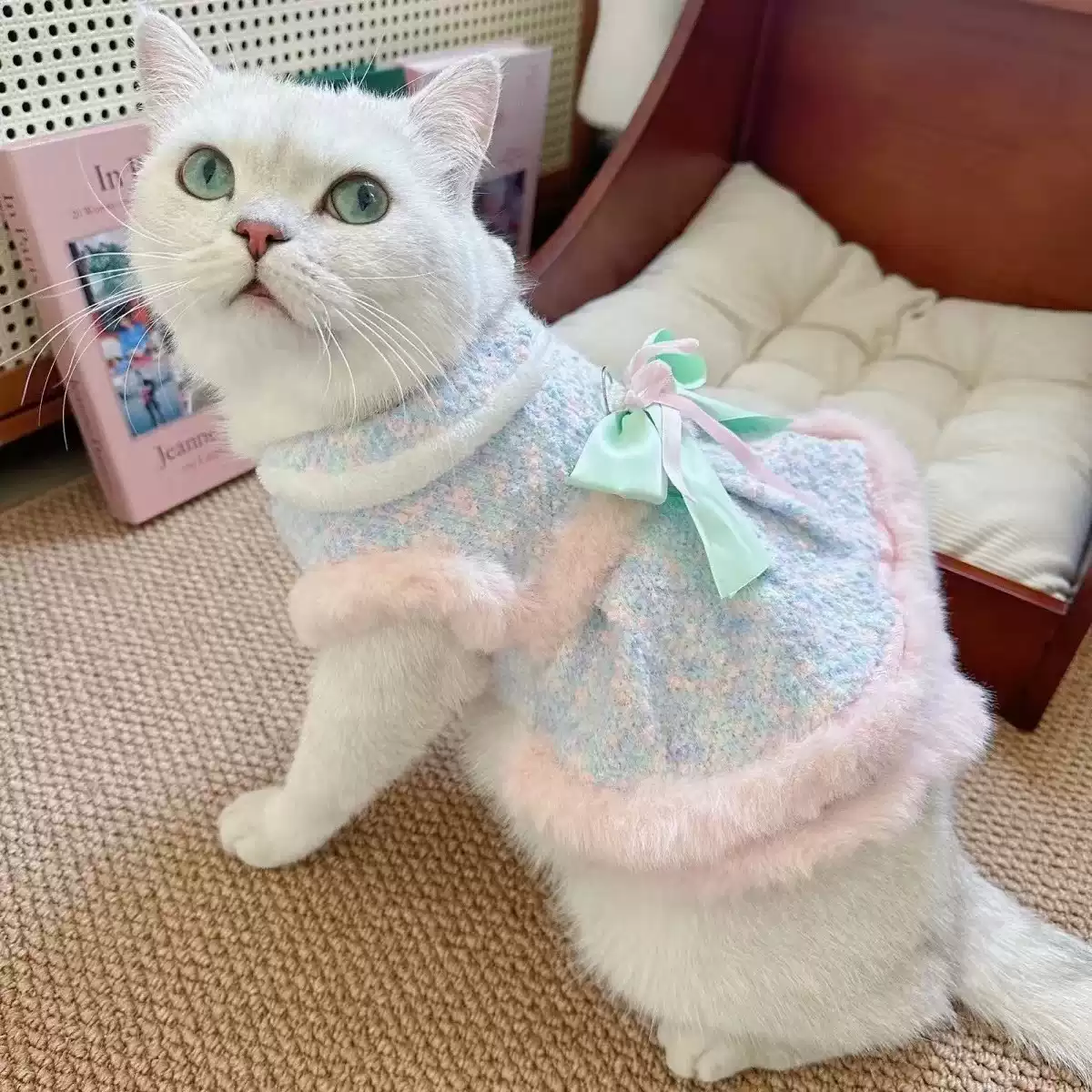 Pet Vest & Dress with Leash Hole, Warm Fleece Lined, Suitable for Dogs & Cats, Autumn/Winter