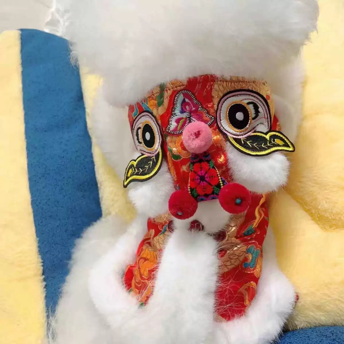 Small & Medium Dog New Year Tiger Head Lion Dance Thick Warm Clothes (Autumn & Winter)