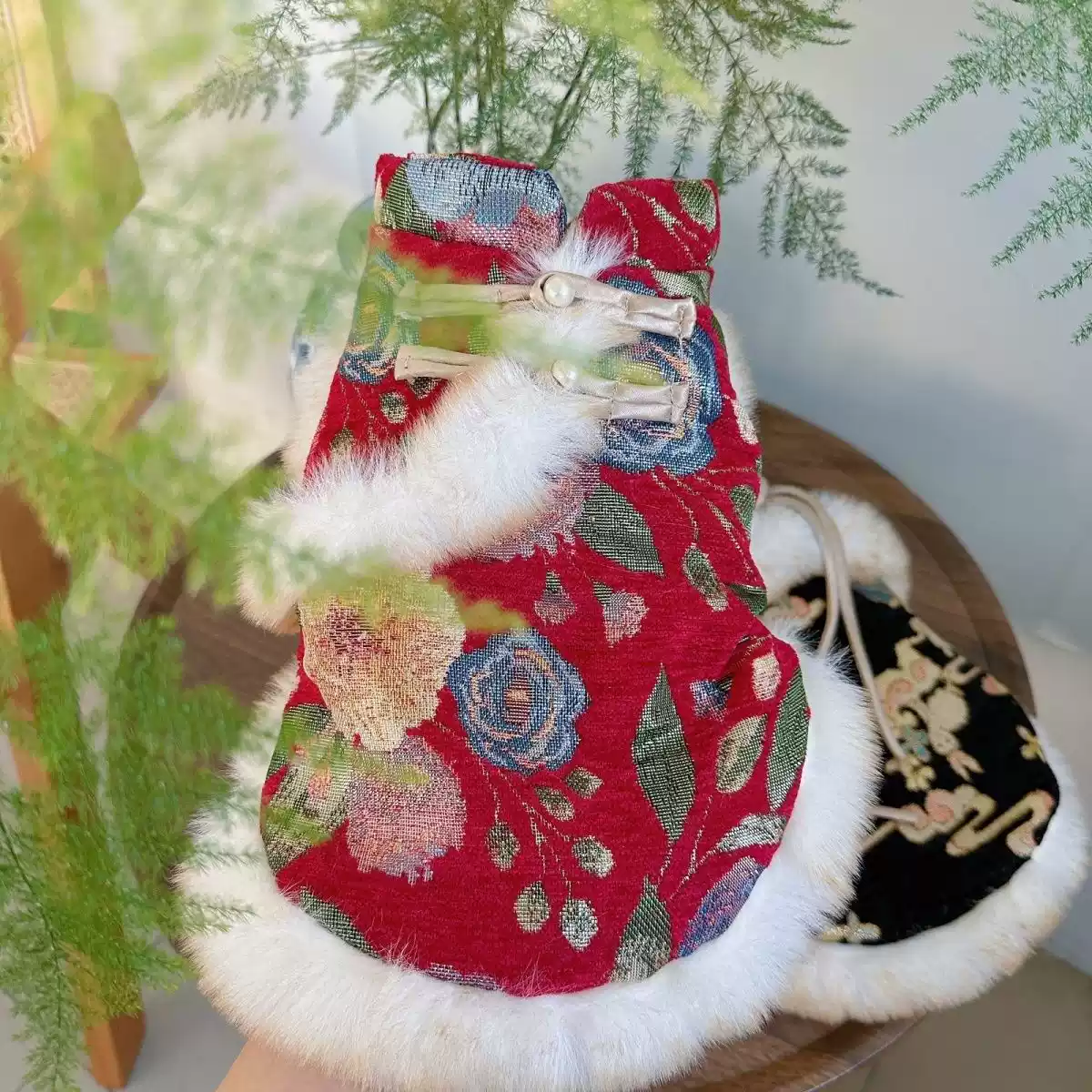 Dog & Cat Winter Autumn New Year Thickened Tang Suit Cotton Coat