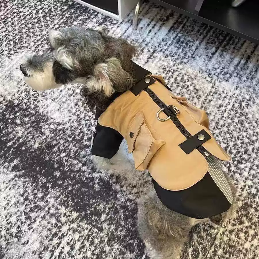 All-Season Workwear Dog Vest with Leash Attachment, Fashionable Pet Jacket