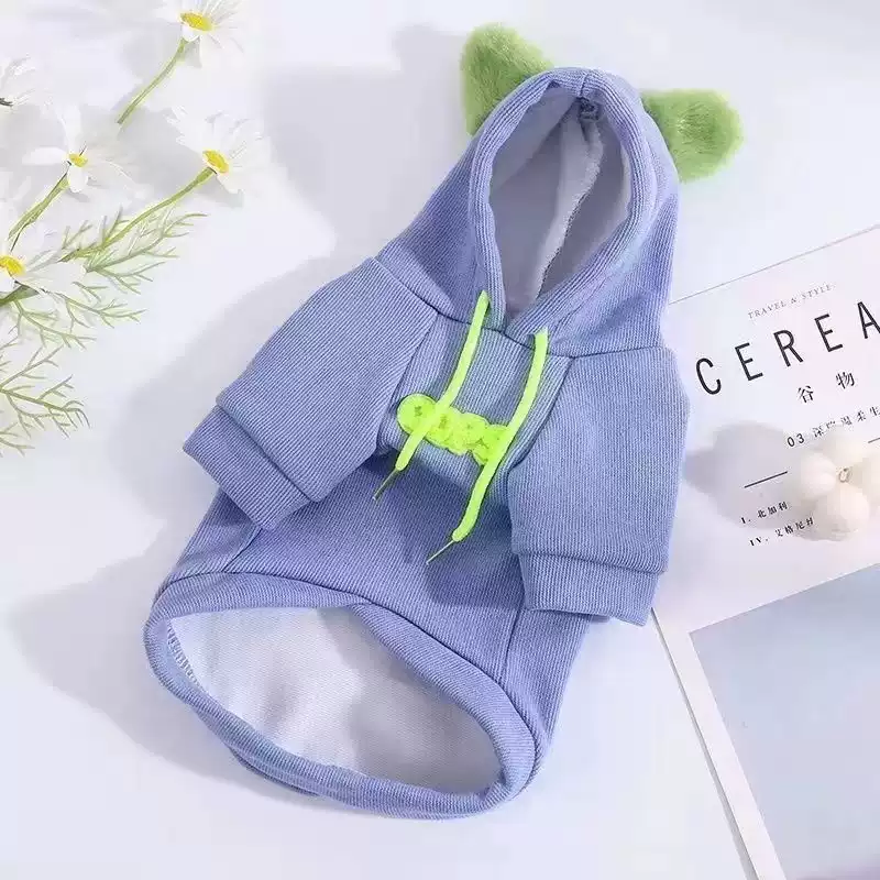 Hooded Fleece-Lined Warm Sweatshirt for Small & Medium Dogs and Cats - Autumn/Winter