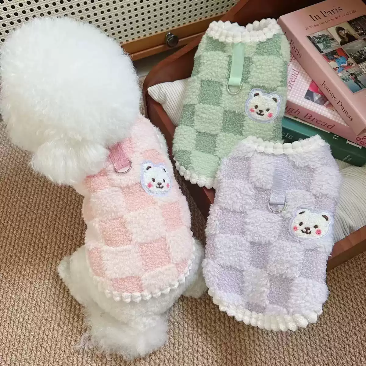 Autumn & Winter Thick Pet Vest - Princess Style Velvet Harness for Small Dogs & Cats