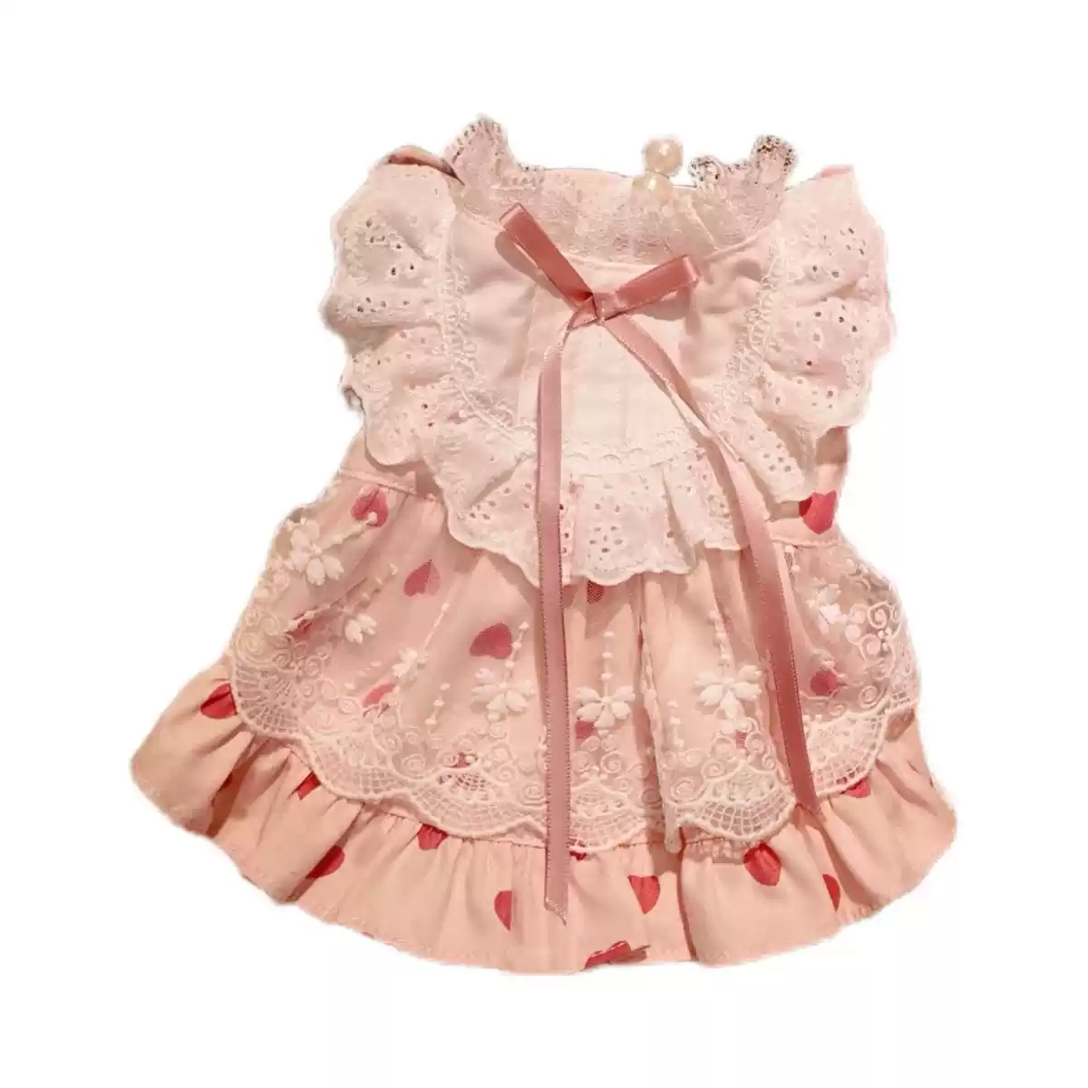 Pet Cat & Dog Cute Princess Dress, All-Season, Light Pink