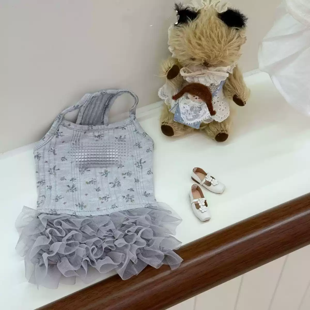 Lace Trimmed Dress for Small Dogs & Cats - Spring/Summer Style for Small Breeds