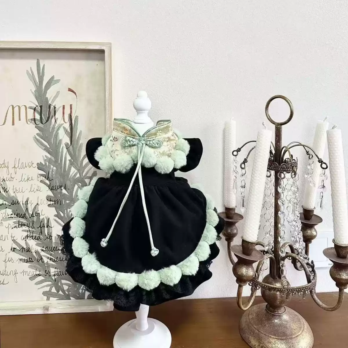 Pet Dog & Cat Autumn-Winter New Chinese-Style Outdoor Formal Wear