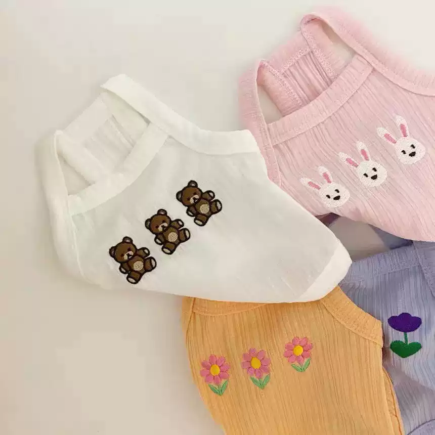 Sleeveless Vest Pet Clothes for Small Dogs & Cats (Spring/Summer Thin Style)