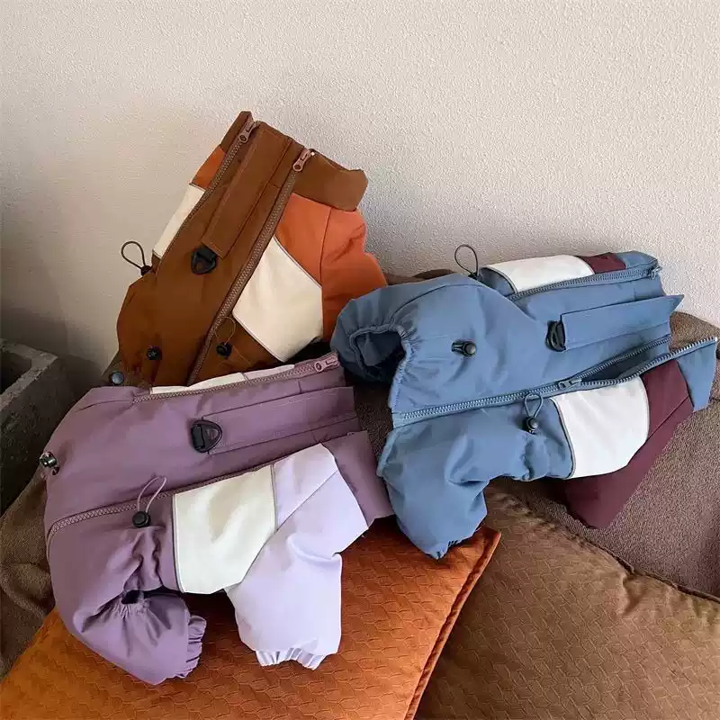 Adorable Thickened Warm Four-Legged Dog Coat for Small Dogs (Winter, Spring, Autumn)