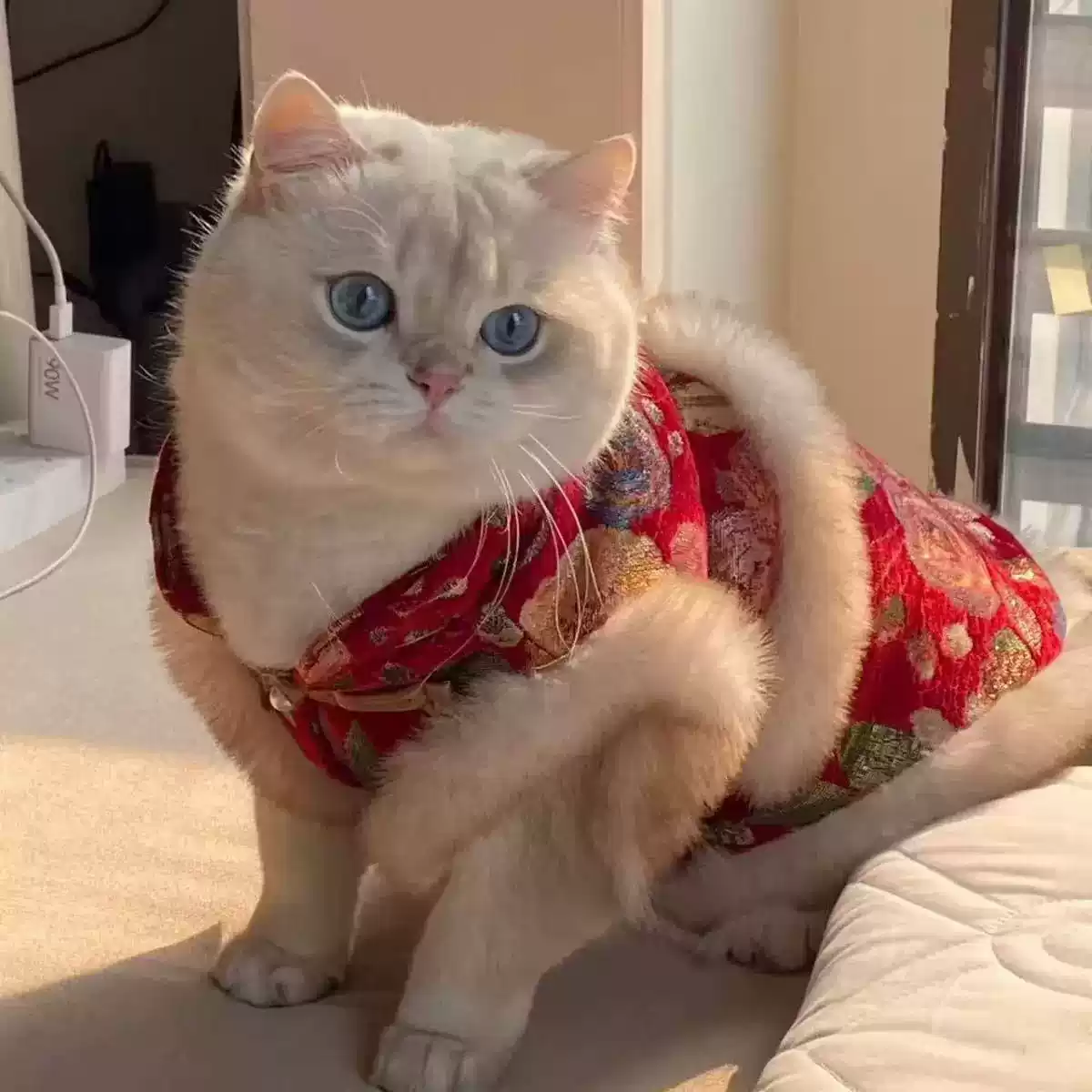 Pet Winter Fleece Lined Cotton Jacket - Traditional Style for Dogs & Cats