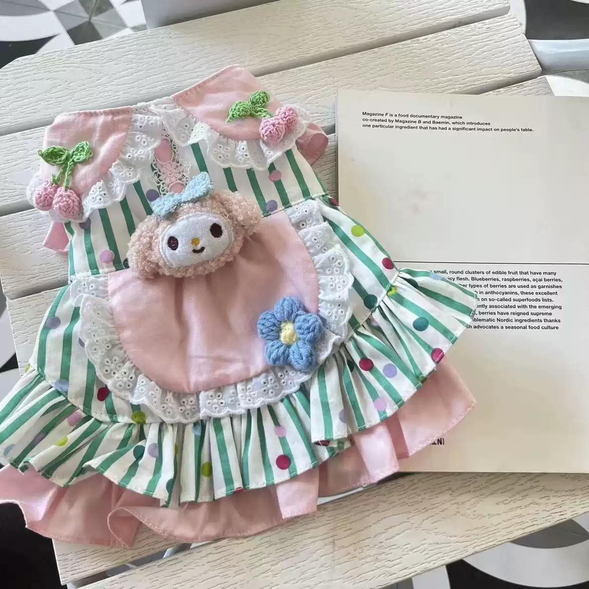 Pet Dress for Dogs & Cats, Spring/Summer Thin Style, Cartoon Anime Princess Dress