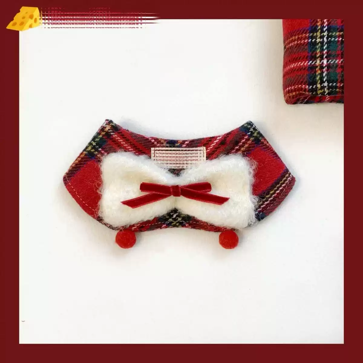 Christmas Retro English Red Check Pet Scarf for Dogs & Cats