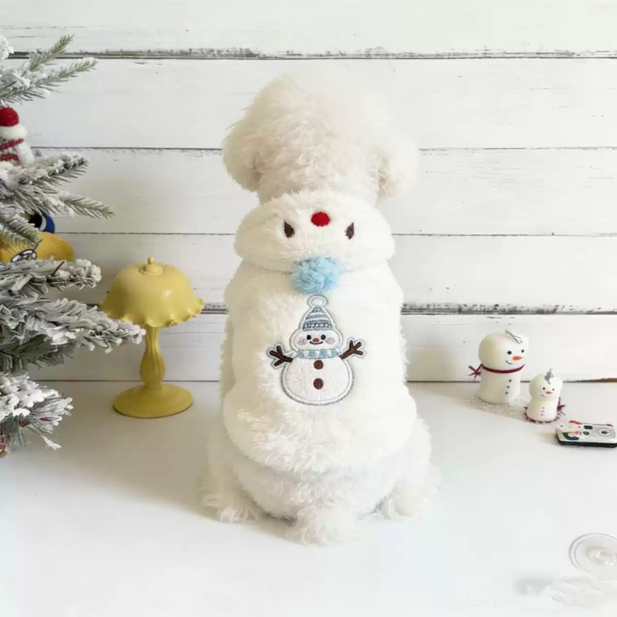 Dog Autumn Winter New Fleece-Lined Outdoor Thickened Warm Two-Legged Outfit