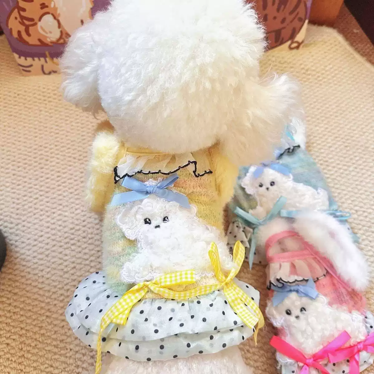 Pet Autumn/Winter New Thick Plush Camisole Dress Pajamas Homewear